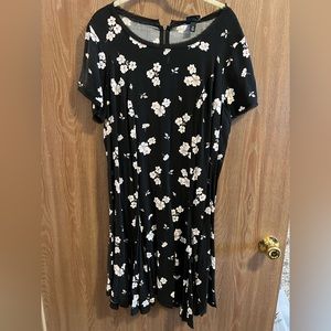 Torrid Black Floral Mini Dress, Brand new